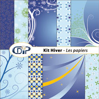 Kit hiver de scrapbooking
