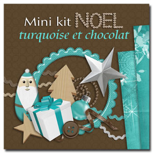 Noël turquoise et chocolat