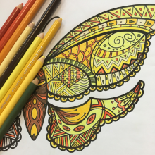 coloriage au crayon