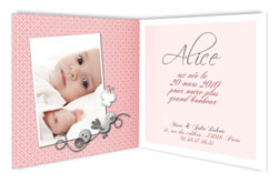 Faire-part de naissance en scrapbooking