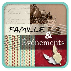 Kit de digiscrapbooking sur le thème famille et événements 