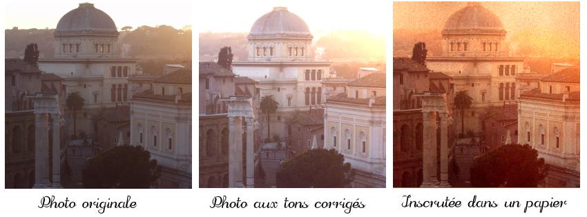 Photo retouchée à l'aide de l'histogramme