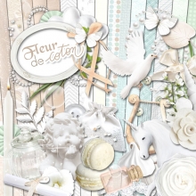 kit blanc coton scrapbooking