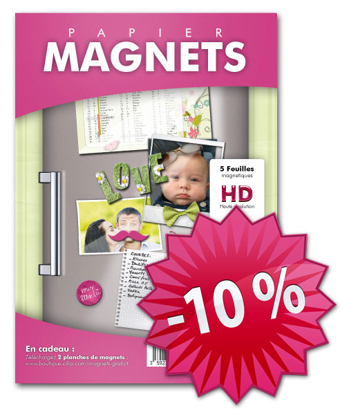 10% sur le Papier Magnets