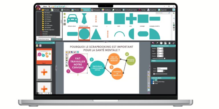 création d'une infographie avec Studio-Scrap