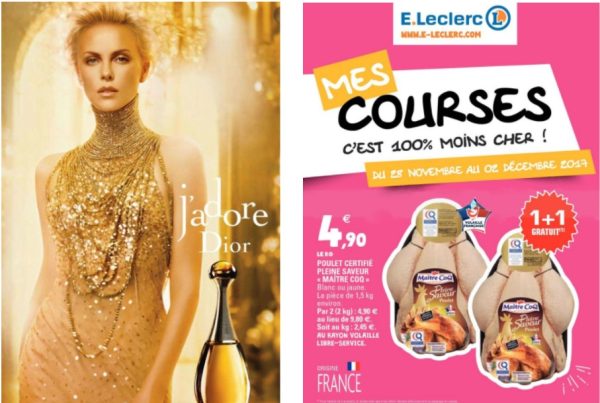 comparaison-pub Comparaison de publicité mise en page différente suivant la cible
