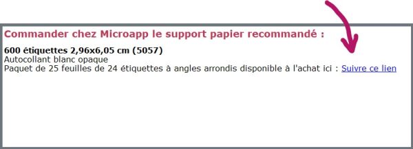 lien-achat-microapp Lien d'achat papier MicroApp dans le logiciel