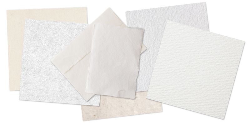 différentes sortes de papier